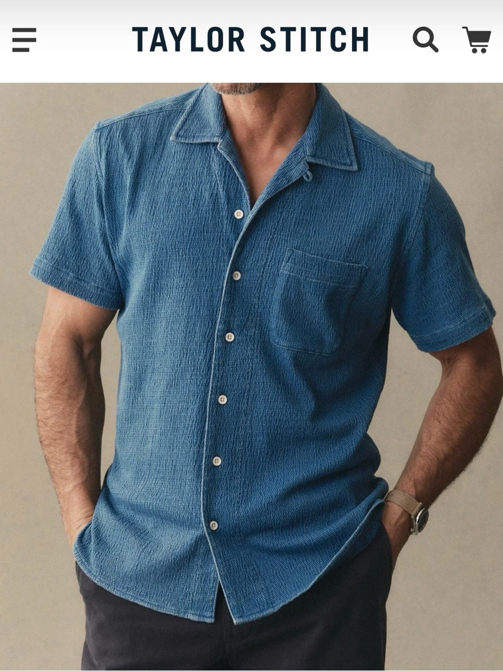 Taylor Stitch Hawthorne Shirt Indigo (Size M - 40)